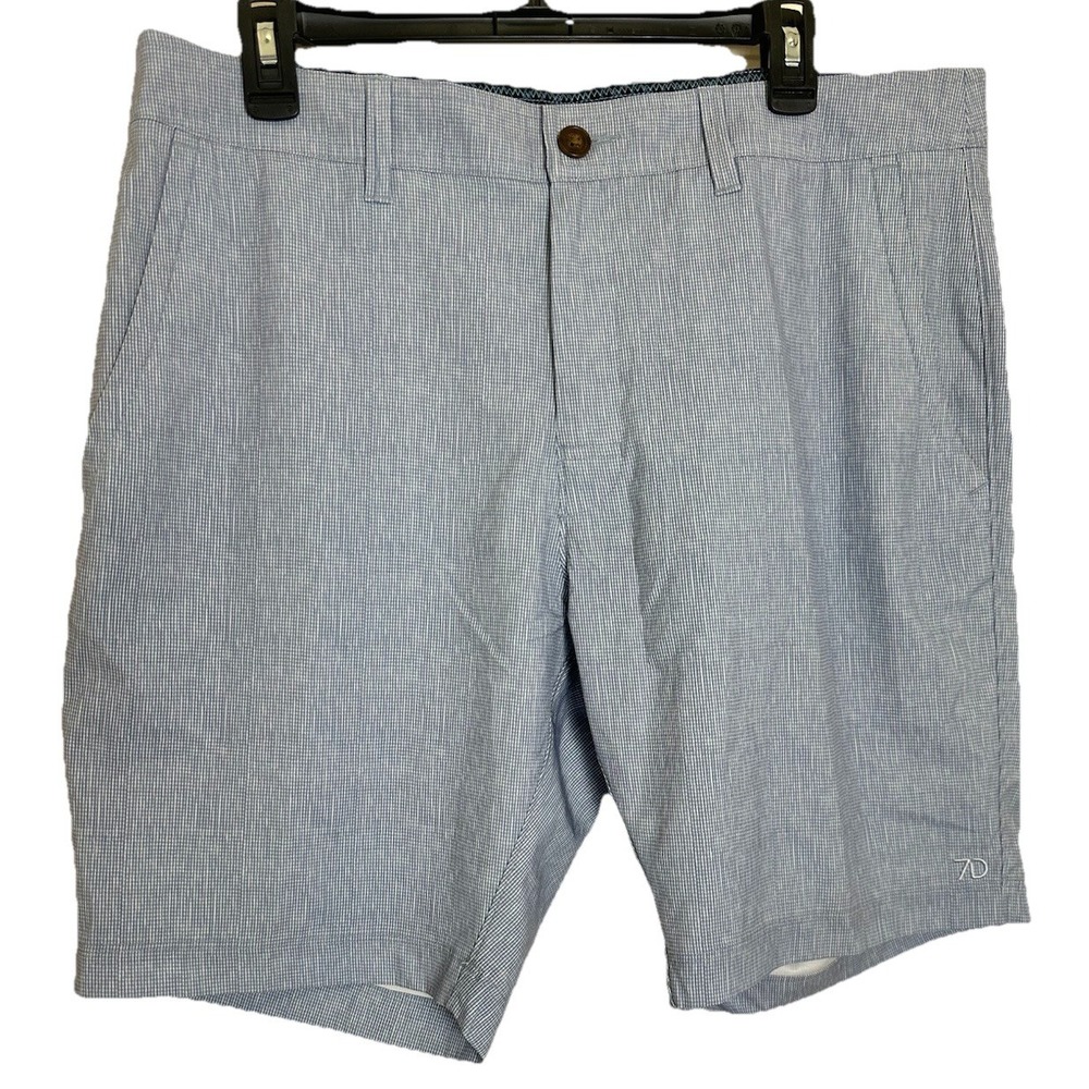 7 Diamonds Zion Performance Short‎ 9" Mens Size 34 Pleated Lightweight Blue